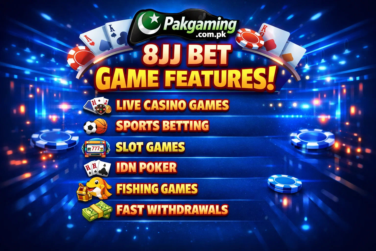 8JJ Bet Game features